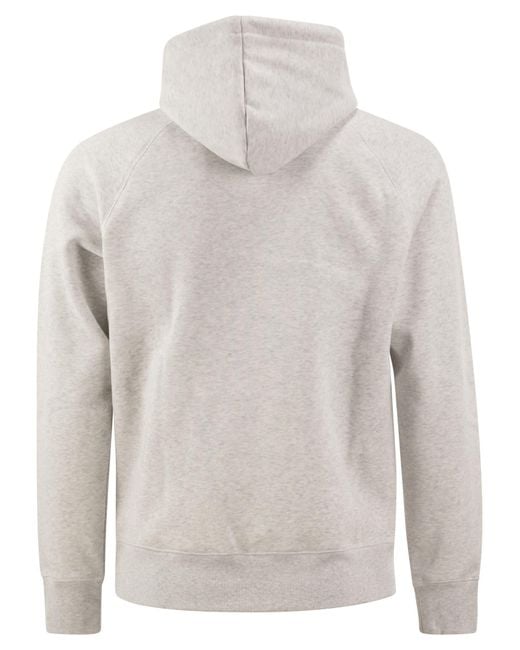 Carhartt Gray Hoodie With Embroidered Logo