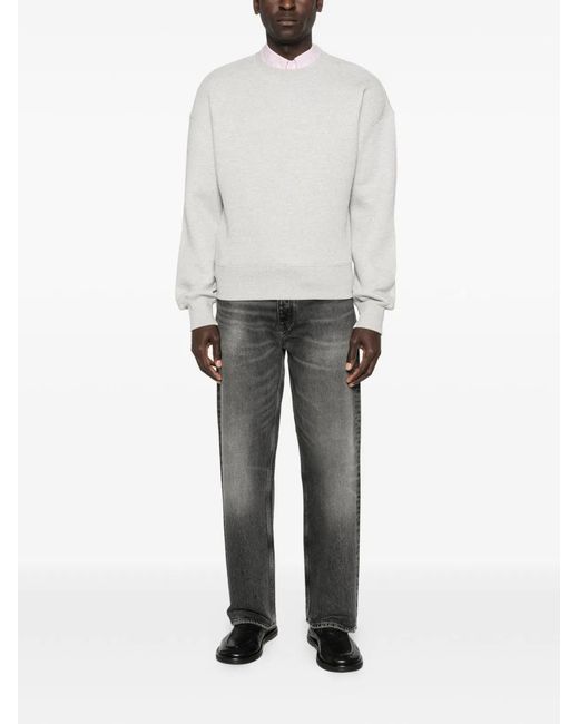 AMI White Big Ami Embossed Sweatshirt for men