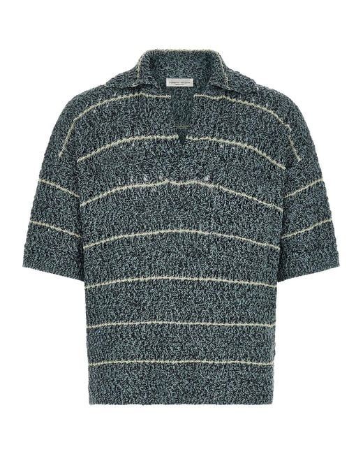 Roberto Collina Gray 'Mouliné' Polo Shirt for men