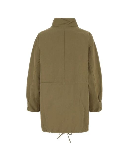 Prada Green Army Cotton Blend Dress