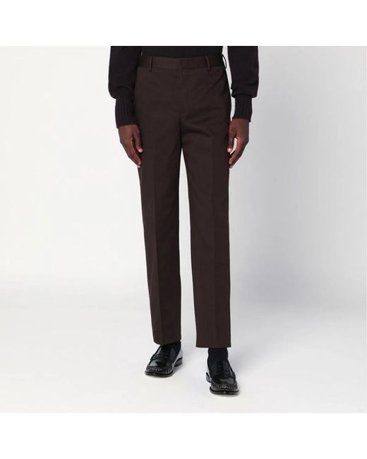 PT01 Black Cotton Trousers for men