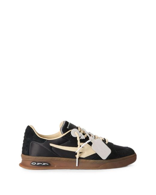 Off-White c/o Virgil Abloh Black Nylon Leather Sneakers for men