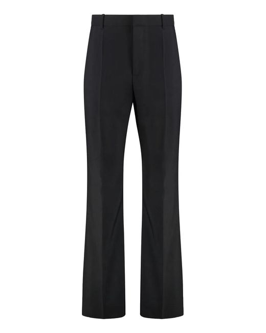 Bottega Veneta Black Wool Flared Trousers