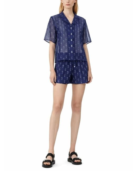 Tory Burch Blue "Paisley" Print Shirt