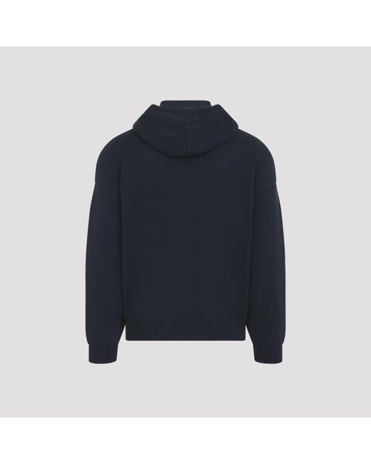 Céline Blue Knit Hoodie for men