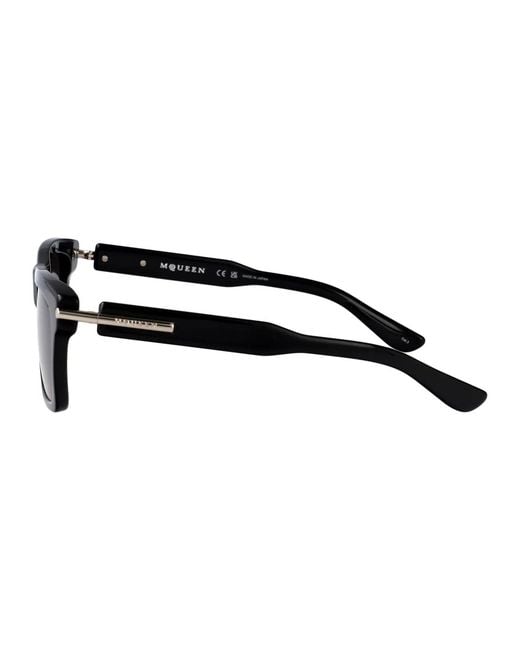 McQueen Black Recycled Acetate Sunglasses for men