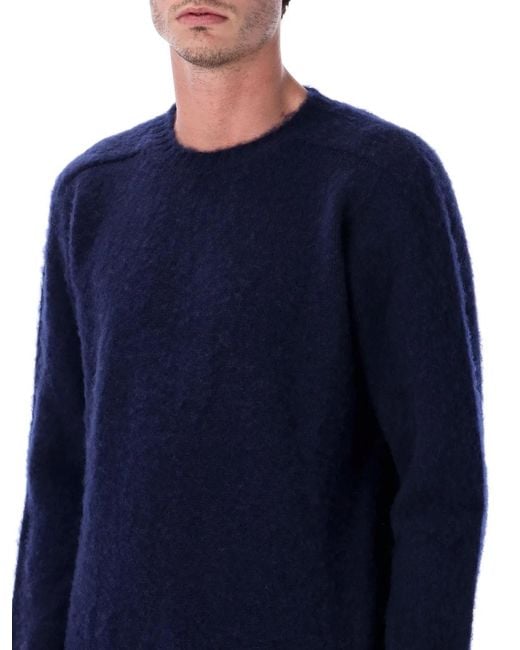 Howlin' By Morrison Blue Shaggy Bear Wool Crewneck Sweater for men