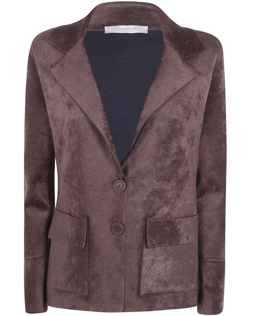D.exterior Purple Velvet Double Breasted Jacket