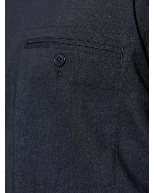 HOMME PLISSÉ Blue Homme Plisse Homme Plisse Issey Miyake Chest-Pocket Short-Sleeve Shirt for men