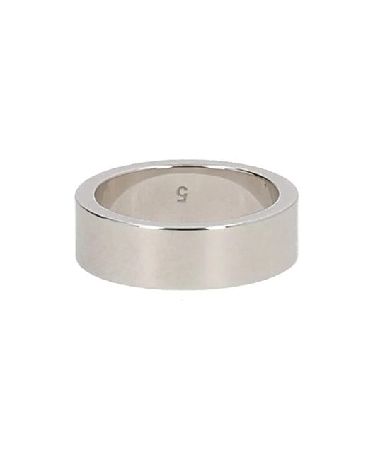 Maison Margiela White Brass Ring for men