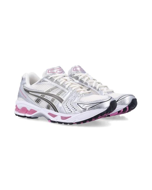 Asics White Multicolour Synthetic Leather Sneaker