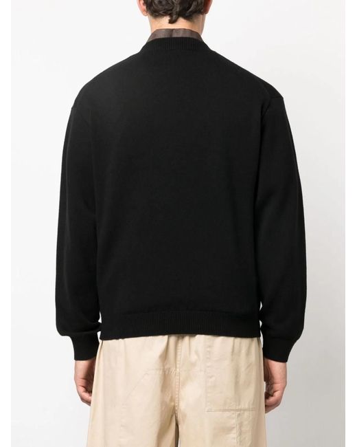 KENZO Black Jersey With Logo for men