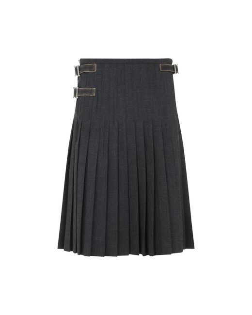 Prada Black Pleated Skirt