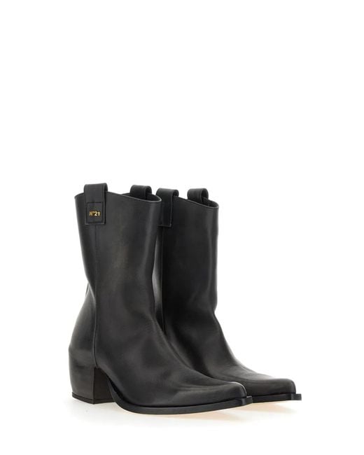 N°21 Black Leather Boot