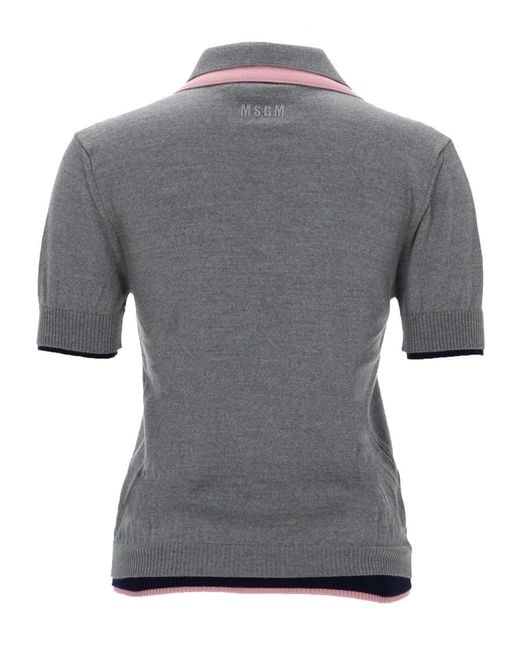 MSGM Gray Polo