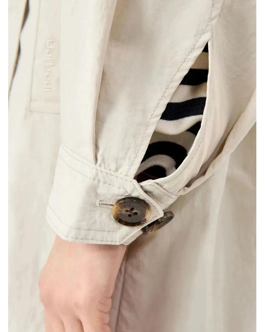 Barbour White "Layla" Trench Showerproof Jacket