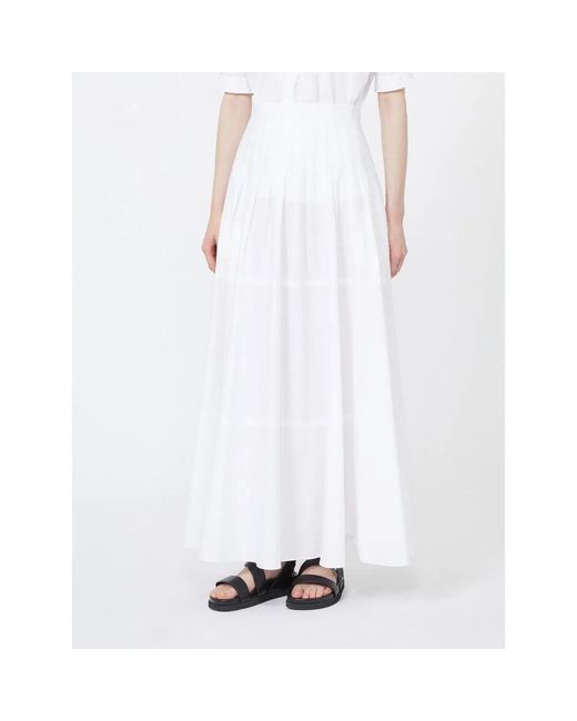 Max Mara White Mstopera Skirt