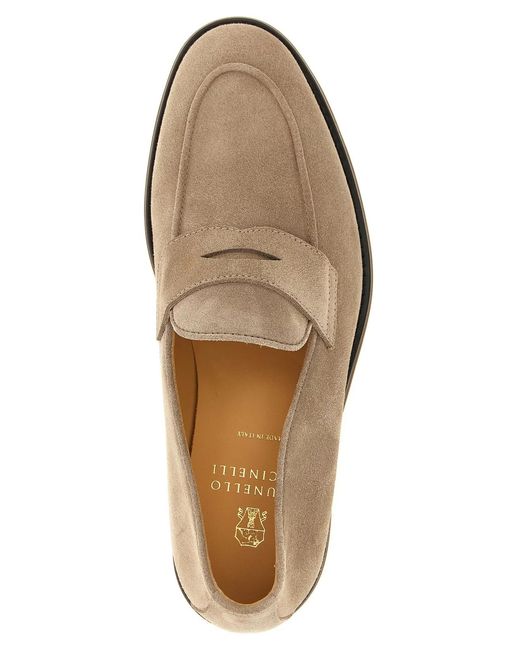 Brunello Cucinelli Brown 'Penny' Loafers for men
