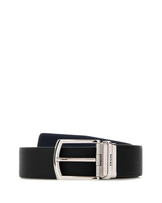 Prada Black Leather Belt for men