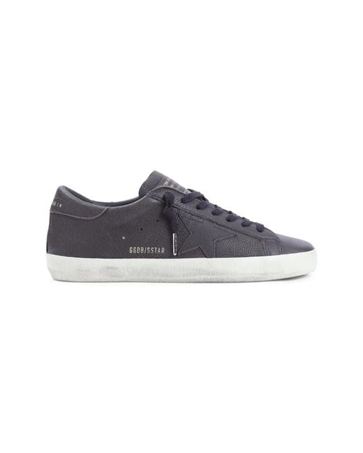 Golden Goose Deluxe Brand Blue Super-Star Leather Sneakers for men