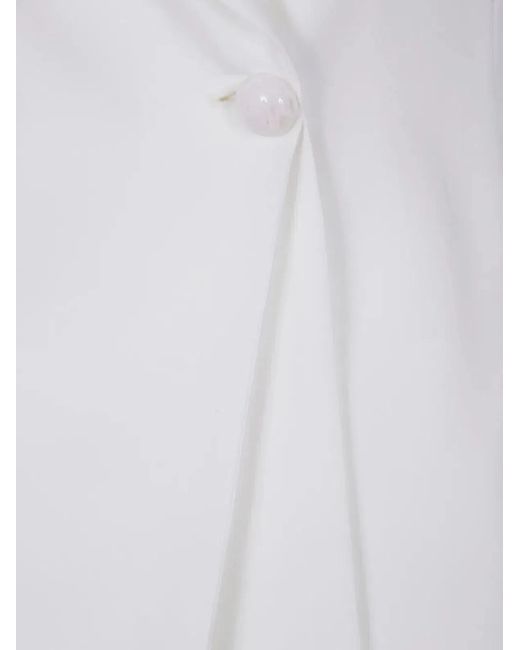 Emporio Armani White Satin Blazer
