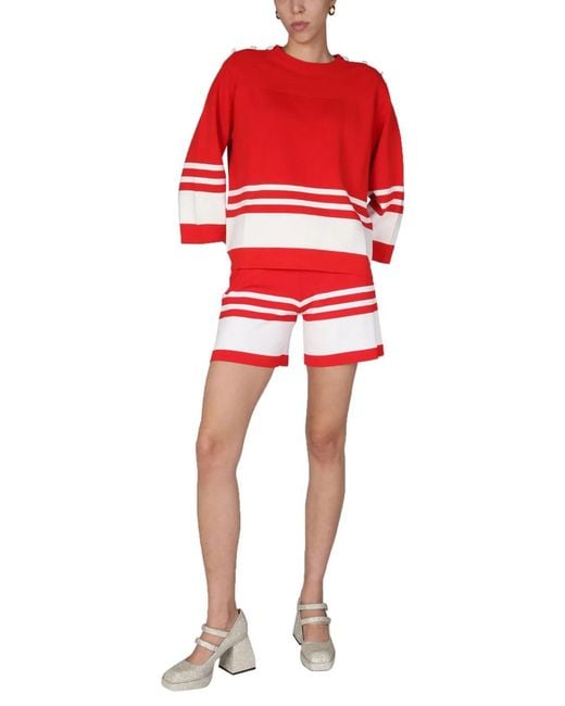 Boutique Moschino Red "Sailor Mood" Shorts