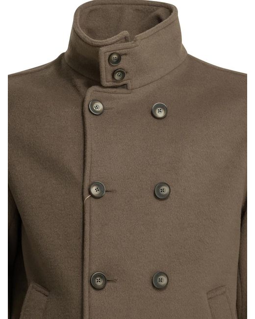 Herno Green "Peacoat Resort" Short Coat for men