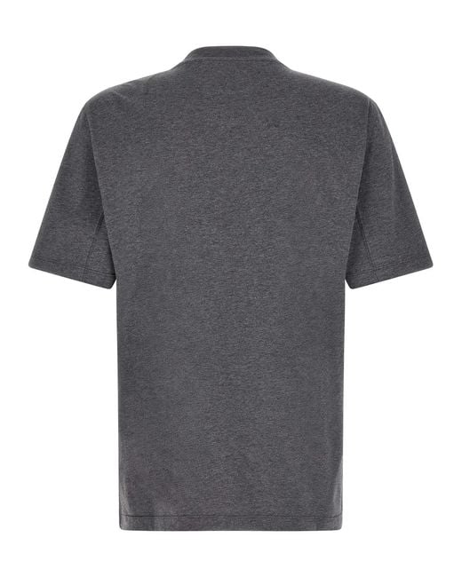 Brunello Cucinelli Gray 'Stemma Solomeo' T-Shirt for men