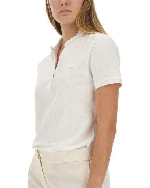 Lacoste White Polo With Logo