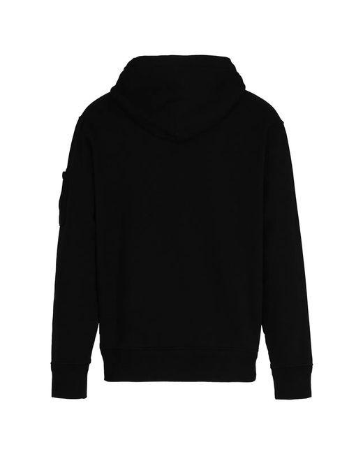 C P Company Black C.P.Company Cotton Hoodie for men