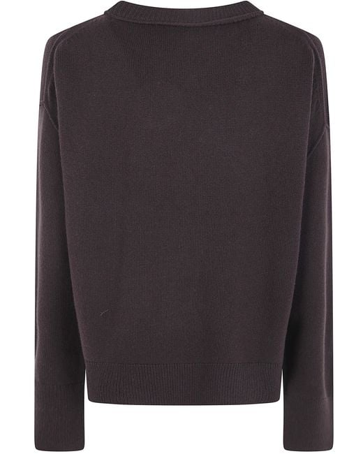 Mrz Black Cropped Oversized Round Neck Sweater