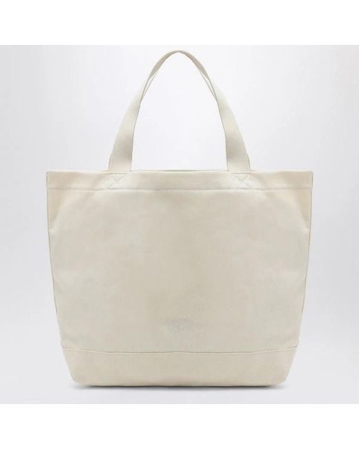 Maison Kitsuné Natural Maison Kitsuné Double Fox Head Tote for men