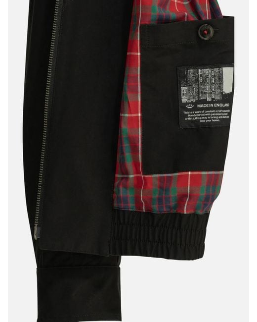 Baracuta Black Polyester Cotton Jacket for men