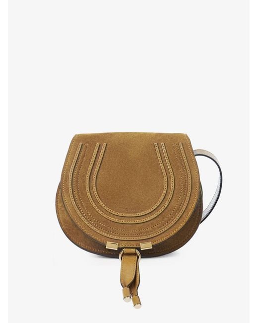 Chloé Natural Marcie Small Leather Shoulder Bag