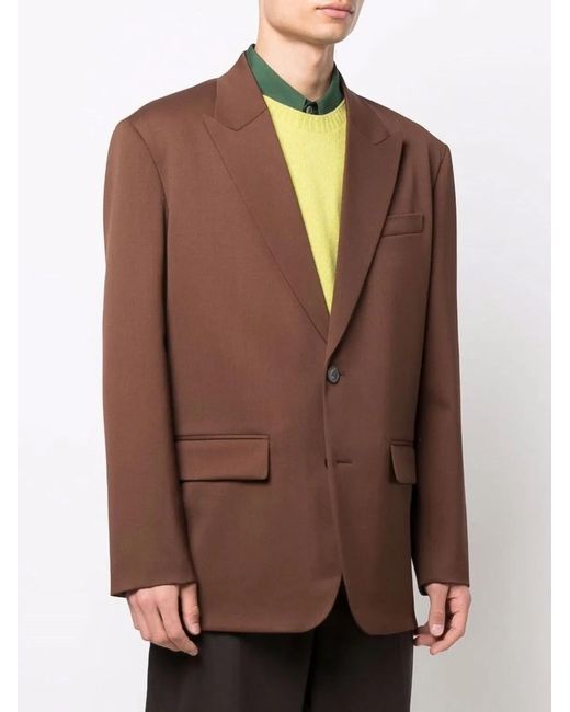 Valentino Brown Giacca 2 Bottoni for men