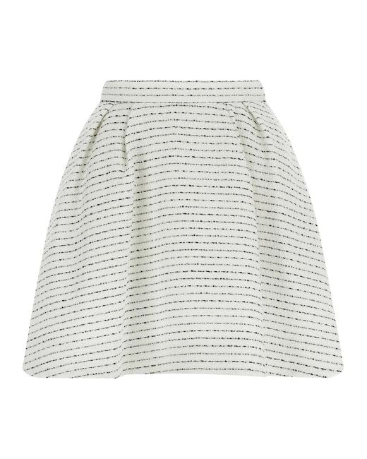 Alessandra Rich White Tweed Skirt