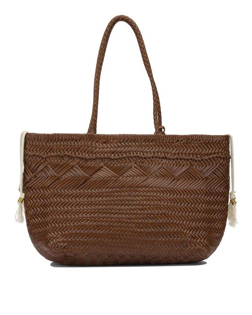 Gianni Chiarini Brown Cow Leather Shoulder Bags