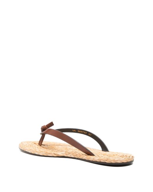 Saint Laurent Multicolor Woven-Sole Leather Sandals