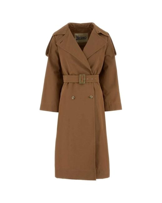 Herno Brown Trench Lungo