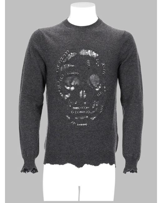 McQueen Gray Maglia "Skull Punk Piercing" for men