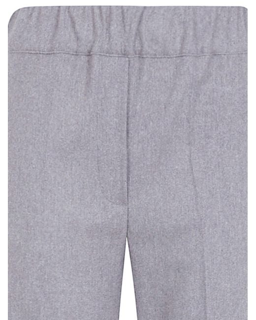 D.exterior Gray Flannel Wide Leg Trousers