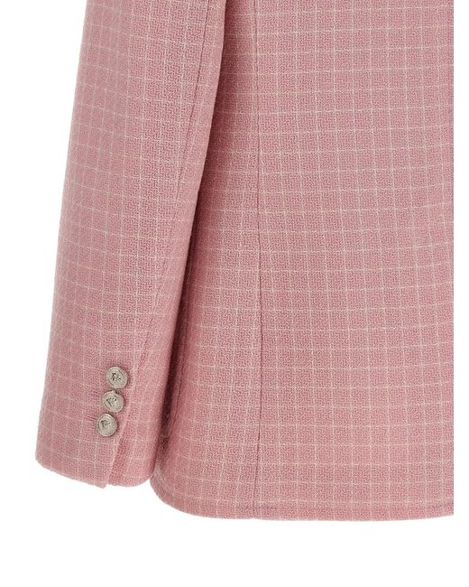 Versace Pink Virgin Wool Blazer