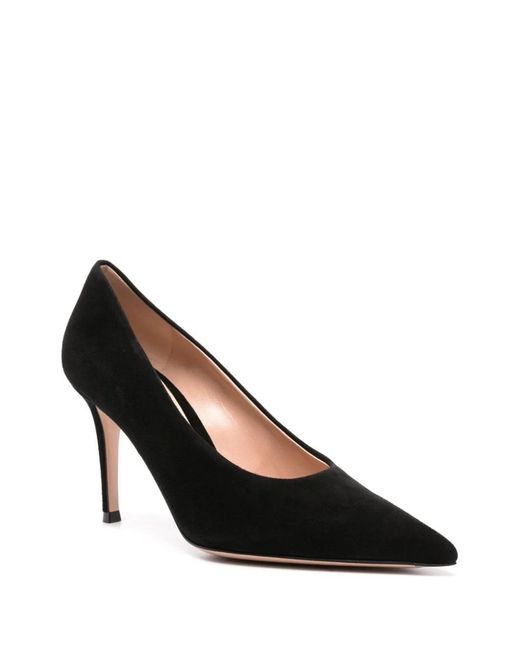 Gianvito Rossi Black Shoes Camoscio