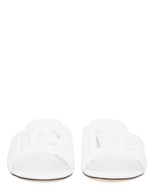 Dolce & Gabbana White Dolce & Gabbana Leather Flats