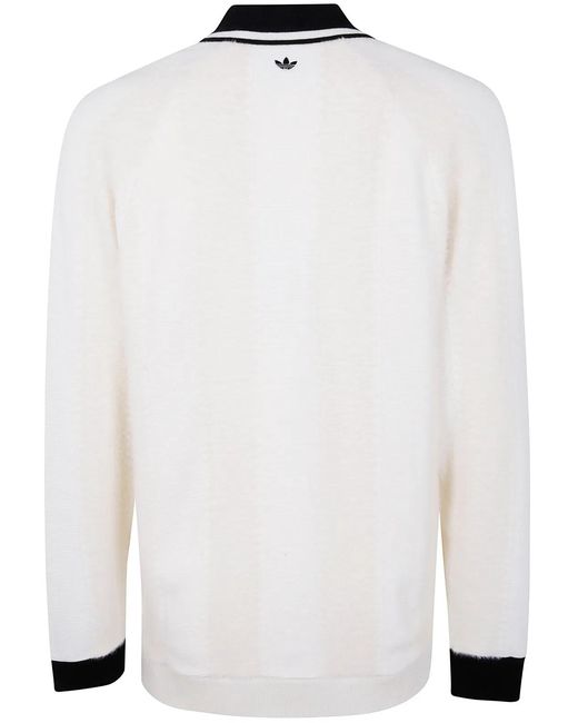 Adidas Originals White "Knitted Jersey" Jacket