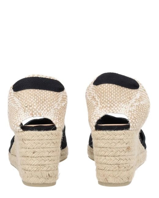 Castaner Black Castañer Cotton Leather Heel