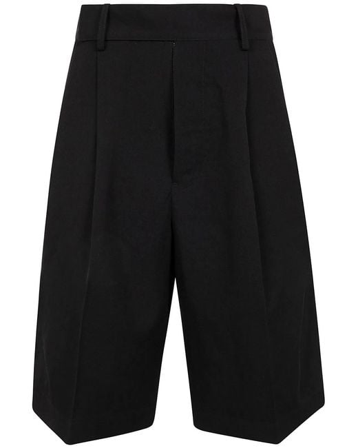 Yohji Yamamoto Black R-4Tuck Short Pants