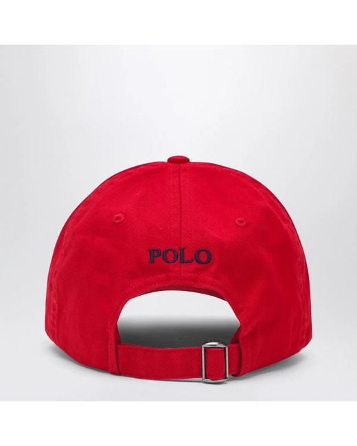 Polo Ralph Lauren Red Baseball Cap With Logo