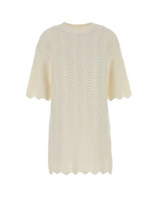 Loulou de Saison White Wafa 01 Loose-Fit Dress