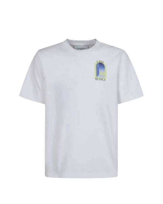 Casablanca White Graphic-Print T-Shirt for men
